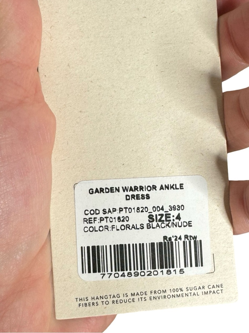 Johanna Ortiz | NWT Garden Warrior Ankle Dress Florals Black/Nude 4 - Picture 11 of 15